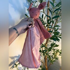 NWOT WildBird Pink and mauve linen lovey and teether bundle